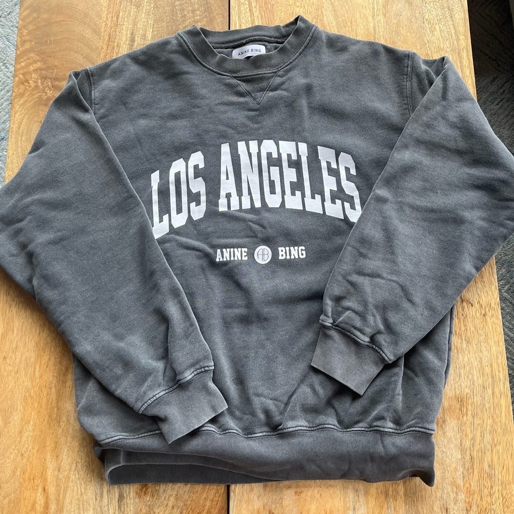 Anine Bing Los Angeles Crewneck Sweater Small